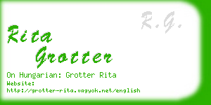 rita grotter business card